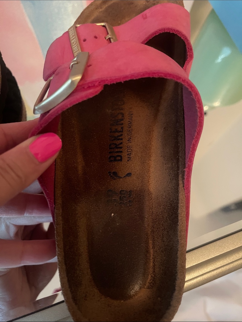 Birkenstock Pink suede Sandals - Picture 6 of 8
